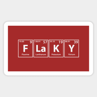 Flaky (F-La-K-Y) Periodic Elements Spelling Sticker